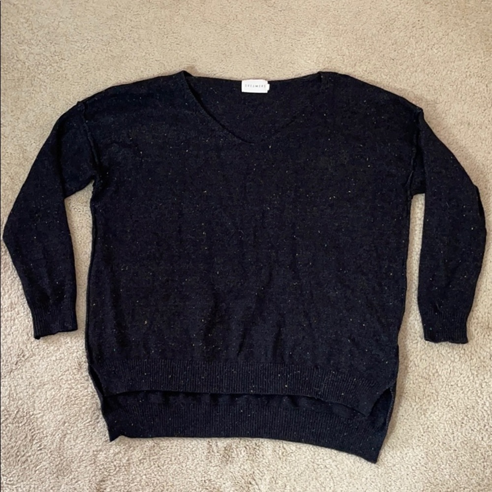 Black sweater with color detailing
